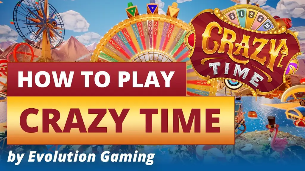 Crazy Time how-to-play strategy guide banner with wheel and host