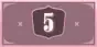 Number 5 wheel segment card