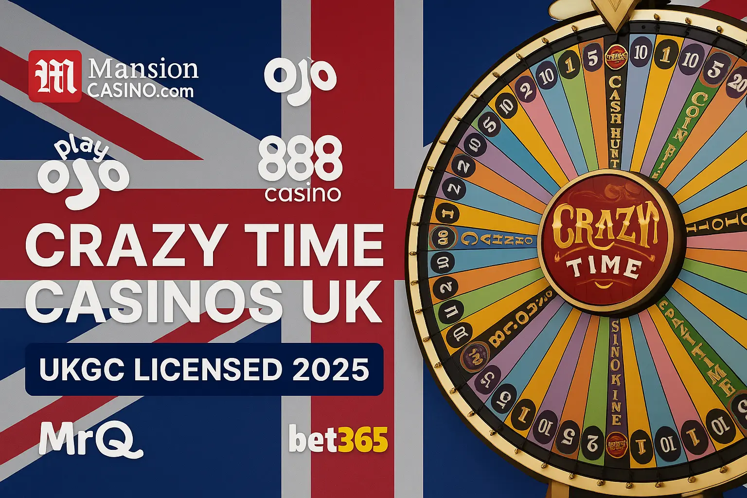 Best UK Casinos for Crazy Time - UKGC Licensed