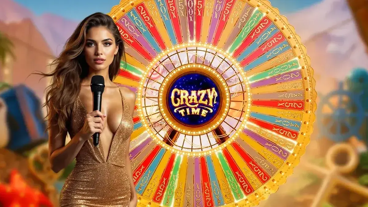 Crazy Time live stream with host and bonus transition